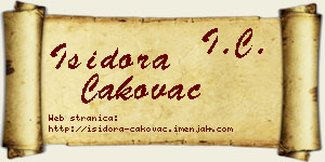 Isidora Čakovac vizit kartica